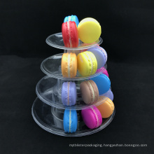 High quality macarons plastic pyramid tower display wholesale